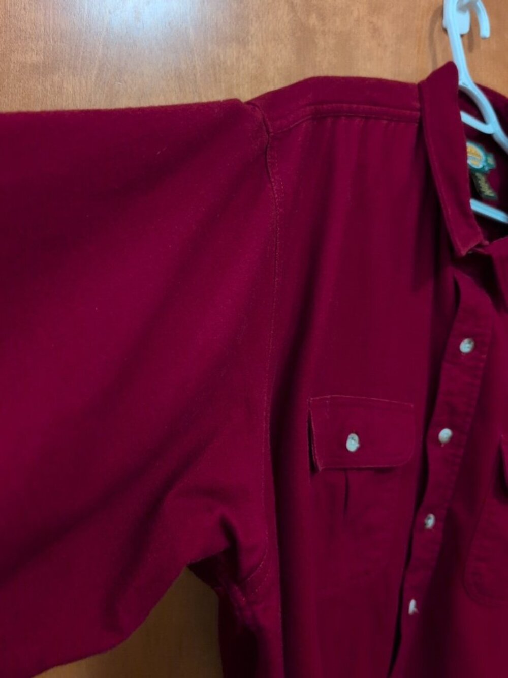 Cabela's Shirt Men's Long Sleeve 3XL Red Long Sleeve Pocketed Button Up Outdoors - Picture 4 of 7